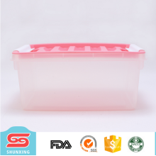 Caja plástica de los artículos diversos del almacenamiento transparente barato del hogar con la tapa